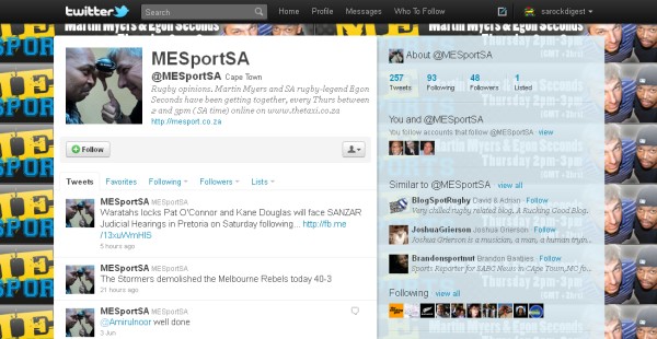 ME Sport on Twitter